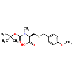 Boc-N-Me-Cys(Mob)-OH structure