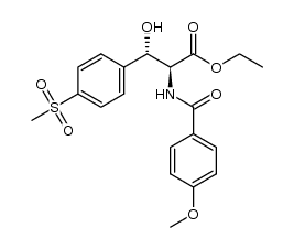 ethyl (2S,3S)-3-hydroxy-2-[(4-methoxybenzoyl)amino]-3-[4-(methylsulfonyl)phenyl]propanoate结构式