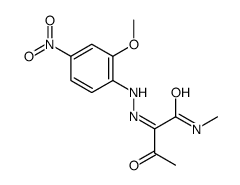 (2E)-2-[(2-methoxy-4-nitrophenyl)hydrazinylidene]-N-methyl-3-oxobutanamide结构式