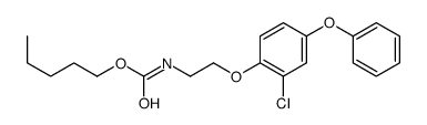 pentyl N-[2-(2-chloro-4-phenoxyphenoxy)ethyl]carbamate Structure