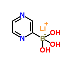 Lithium trihydroxy(2-pyrazinyl)borate(1-)结构式