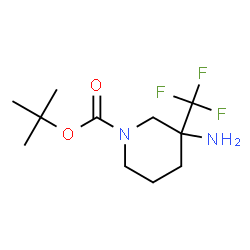 3-氨基-3-(三氟甲基)哌啶-1-羧酸叔丁酯结构式