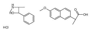 (2S)-2-(6-methoxynaphthalen-2-yl)propanoic acid,(1S,2S)-2-(methylamino)-1-phenylpropan-1-ol,hydrochloride结构式