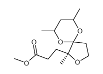 2,4,7-trimethyl-1,5,8-trioxaspiro(4,5)decane-7-propanoic acid methyl ester Structure