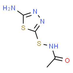 Acetamide,N-[(5-amino-1,3,4-thiadiazol-2-yl)thio]- structure