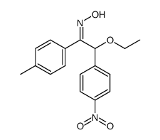 2-ethoxy-2-(4-nitrophenyl)-1-(p-tolyl)ethan-1-one oxime Structure