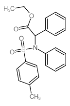 Benzeneacetic acid, a-[[(4-methylphenyl)sulfonyl]phenylamino]-,ethyl ester Structure