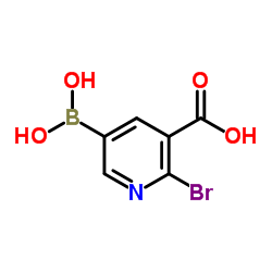 2-Bromo-3-carboxypyridine-5-boronic acid structure