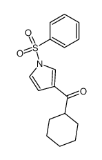 cyclohexyl(1-(phenylsulfonyl)-1H-pyrrol-3-yl)methanone结构式
