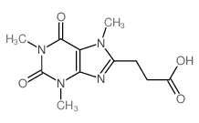 1H-Purine-8-propanoicacid, 2,3,6,7-tetrahydro-1,3,7-trimethyl-2,6-dioxo-结构式