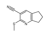 2-(methylthio)-6,7-dihydro-5H-cyclopenta[b]pyridine-3-carbonitrile结构式
