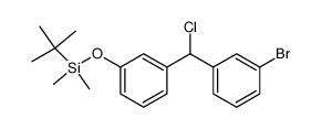 α-(3-bromophenyl)-3-(tert-butyldimethylsilyloxy)benzyl chloride Structure