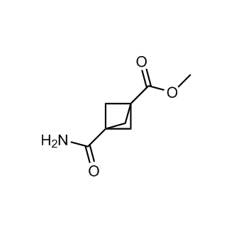 3-氨基甲酰基双环[1-10.1]戊烷-1-羧酸甲酯结构式