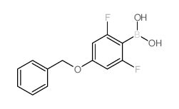 4-苄氧基-2,6-二氟苯硼酸结构式