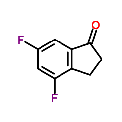 4,6-二氟-1-茚酮结构式