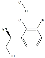 (S)-2-amino-2-(3-bromo-2-chlorophenyl)ethanol HYDROCHLORIDE结构式