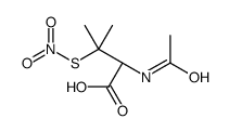 (2R)-2-acetamido-3-methyl-3-nitrosulfanylbutanoic acid结构式