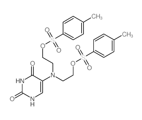 2,4(1H,3H)-Pyrimidinedione, 5-[bis[2-[[(4-methylphenyl)sulfonyl]oxy]ethyl]amino]- Structure