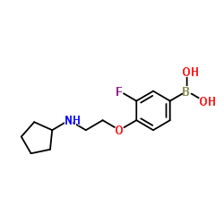 (4-(2-(cyclopentylamino)ethoxy)-3-fluorophenyl)boronic acid Structure
