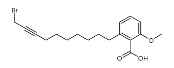6-(10-Bromo-8-decynyl)-2-methoxybenzoic acid Structure