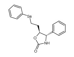 (4S,5S)-5-(2-phenylselenenyl)ethyl-4-phenyl-2-oxazolidinone Structure