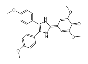 4-[4,5-bis(4-methoxyphenyl)-1,3-dihydroimidazol-2-ylidene]-2,6-dimethoxycyclohexa-2,5-dien-1-one Structure