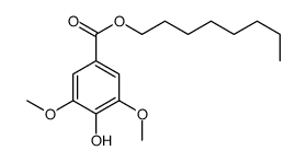 octyl 4-hydroxy-3,5-dimethoxybenzoate结构式