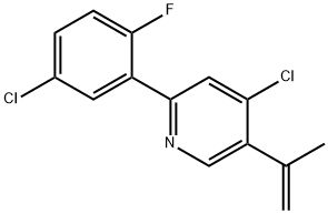 4-chloro-2-(5-chloro-2-fluorophenyl)-5-(prop-1-en-2-yl)pyridine结构式