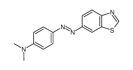 N,N-dimethyl-4-(6-benzothiazolylazo)aniline结构式