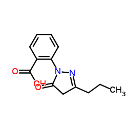 2-(5-Oxo-3-propyl-4,5-dihydro-1H-pyrazol-1-yl)benzoic acid Structure