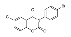 3-(4-bromophenyl)-6-chloro-1,3-benzoxazine-2,4-dione Structure