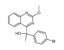 4-(α-methyl-α-hydroxy-p-bromobenzyl)-2-methoxyquinazoline结构式