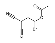 (1-bromo-3,3-dicyanopropyl) acetate结构式