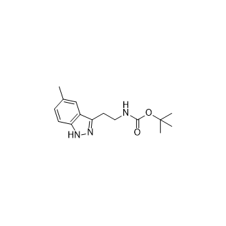 tert-Butyl (2-(5-methyl-1H-indazol-3-yl)ethyl)carbamate Structure