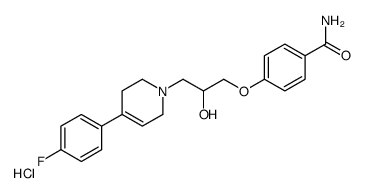 4-[3-[4-(4-fluorophenyl)-3,6-dihydro-2H-pyridin-1-yl]-2-hydroxypropoxy]benzamide,hydrochloride结构式