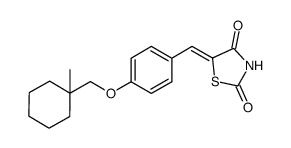 5-(4-((1-methylcyclohexyl)methoxy)benzylidene)thiazolidine-2,4-dione Structure