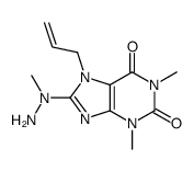 8-[amino(methyl)amino]-1,3-dimethyl-7-prop-2-enylpurine-2,6-dione结构式