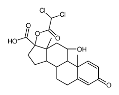 (8S,9S,10R,11S,13S,14S,17R)-17-(2,2-dichloroacetyl)oxy-11-hydroxy-10,13-dimethyl-3-oxo-7,8,9,11,12,14,15,16-octahydro-6H-cyclopenta[a]phenanthrene-17-carboxylic acid Structure