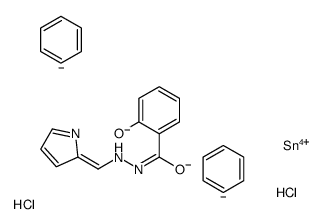 benzene,2-hydroxy-N'-[(E)-pyrrol-2-ylidenemethyl]benzohydrazide,tin(4+),dichloride Structure