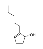 (R)-2-pentyl-2-cyclopentenol Structure