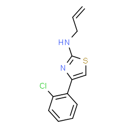 N-烯丙基-4-(2-氯苯基)噻唑-2-胺结构式