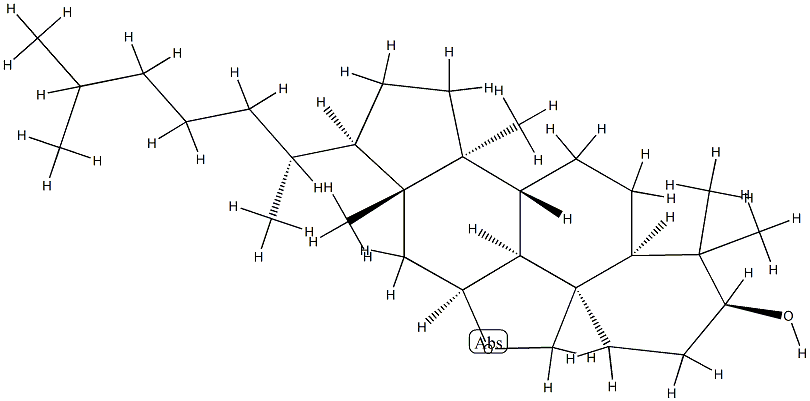 11β,19-Epoxylanostan-3β-ol structure