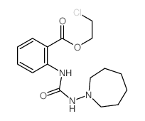 Benzoic acid,2-[[[(hexahydro-1H-azepin-1-yl)amino]carbonyl]amino]-, 2-chloroethyl ester结构式