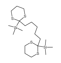 1,5-bis[2-(trimethylsilyl)[1,3]-dithian-2-yl]pentane结构式