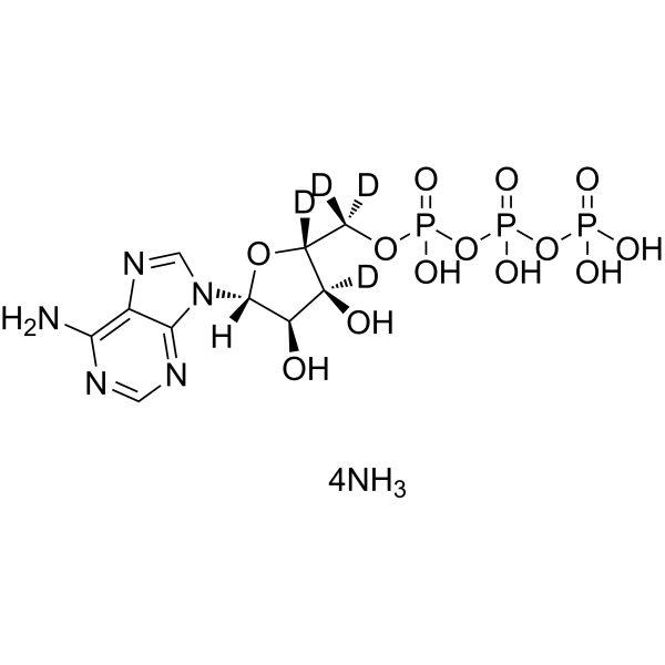 Adenosine 5'-triphosphate(ATP)-d4 ammonium salt结构式