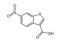 6-nitro-benzo[b]thiophene-3-carboxylic acid结构式