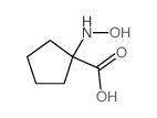 Cyclopentanecarboxylicacid, 1-(hydroxyamino)- Structure