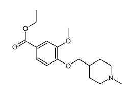 4-((1-甲基哌啶-4-基)甲氧基)-3-甲氧基苯甲酸乙酯结构式