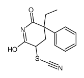 2,6-Dioxo-5-ethyl-5-phenyl-3-piperidyl thiocyanate结构式