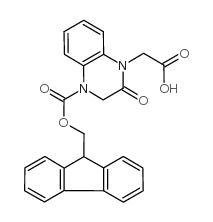 Fmoc-4-羧甲基-1,2,3,4-四氢喹喔啉-3-酮结构式